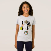 "Dog Love" Meisje T-shirt (Voorkant volledig)