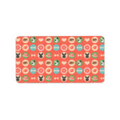 Dog Love on Coral Etiket (Voorkant)