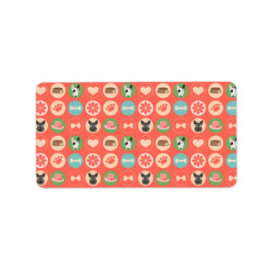 Dog Love on Coral Etiket