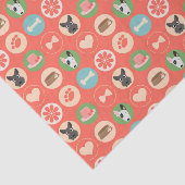 Dog Love on Coral Tissuepapier (Detail)