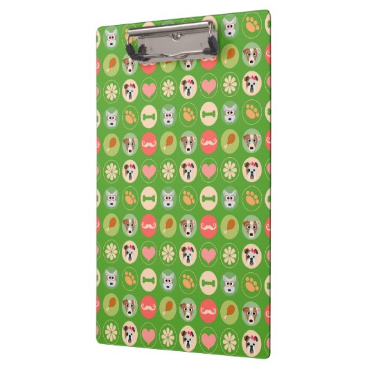 Dog Love on Green Klembord (Links)