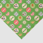Dog Love on Green Tissuepapier (Detail)