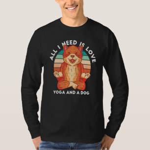 Dog Love Relaxation Meditation Women's Lotus Seat T-shirt