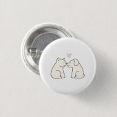 Dog Love Ronde Button 3,2 Cm (Voorkant /achterkant)