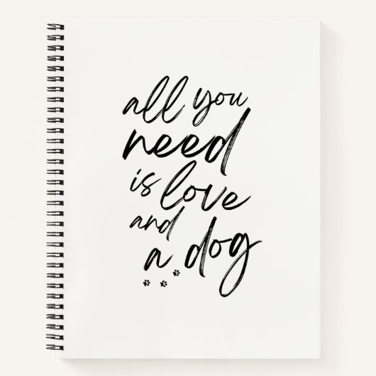 Dog Love Spiral Notitieboek (Voorkant)