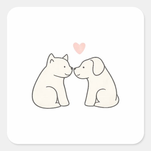 Dog Love Sticker (Voorkant)