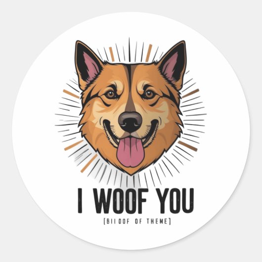 Dog Love Sticker (Voorkant)