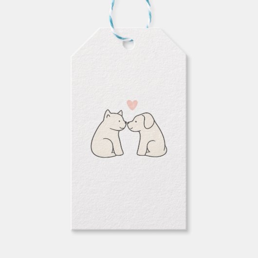 Dog Love Sticker Cadeaulabel (Voorkant)