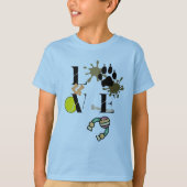 "Dog Love" van de jongen T-shirt (Voorkant)
