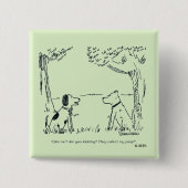 Dog Love Vierkante Button 5,1 Cm (Voorkant)