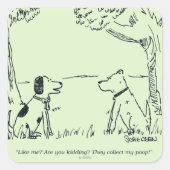 Dog Love Vierkante Sticker (Voorkant)