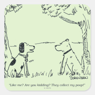 Dog Love Vierkante Sticker