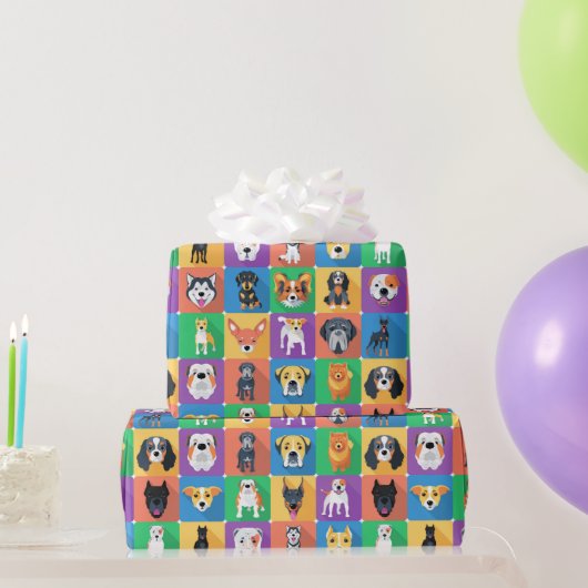 Dog Love Wrapping Paper Cadeaupapier (Feestgeschenken)