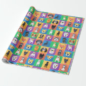Dog Love Wrapping Paper Cadeaupapier (Uitgerold)