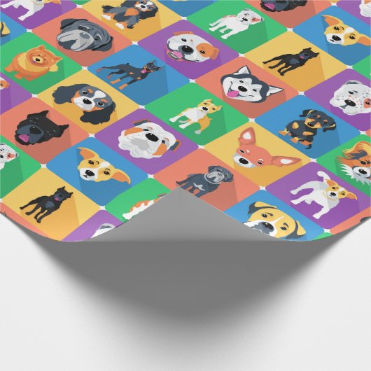 Dog Love Wrapping Paper Cadeaupapier (Hoek)