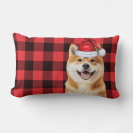 Dog Lover Christmas Akita Holiday Buffalo Plaid Kussen