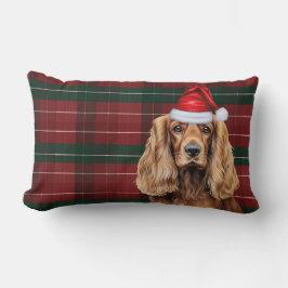 Dog Lover Christmas Cocker Spaniel Holiday Plaid Kussen