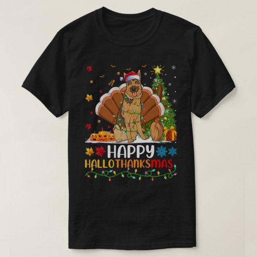 Dog Lover Funny Happy Belgian Malinois Dog HelloTh T-shirt (Design voorkant)