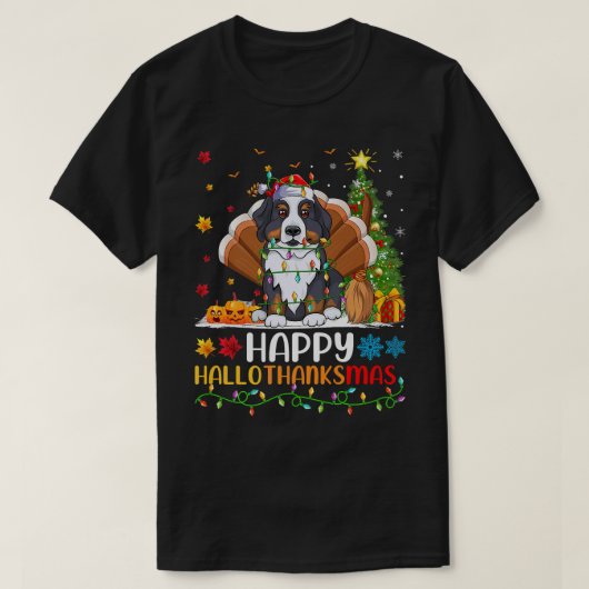 Dog Lover Funny Happy Bernese Mountain Dog HelloTh T-shirt (Design voorkant)
