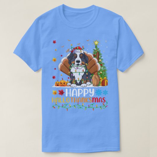 Dog Lover Funny Happy Bernese Mountain Dog HelloTh T-shirt (Design voorkant)