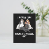 Dog Lover Gift Women I Really Like Cocker Spaniels Briefkaart (Staand voorkant)