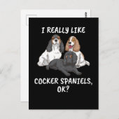 Dog Lover Gift Women I Really Like Cocker Spaniels Briefkaart (Voorkant / Achterkant)