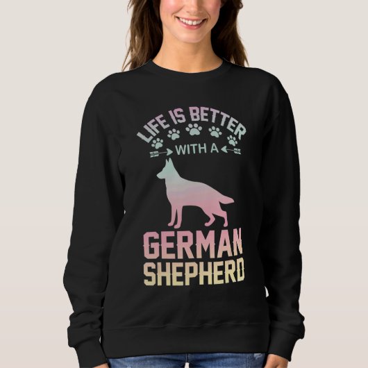 Dog lover gifts - life is better with German Sheph Trui (Voorkant)