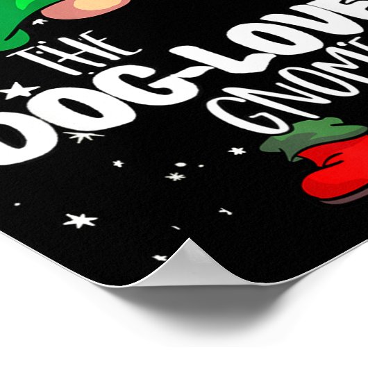 Dog Lover Gnome Red Buffalo Plaid Matching Family  Poster (Hoek)