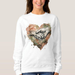 Dog Lover Human Animal Bond Watercolor Heart Trui