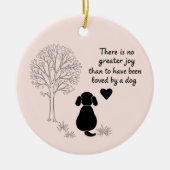 Dog Lover Joy Quote Keepsake Photo Ornament (Voorkant)