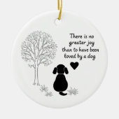 Dog Lover Joy Quote Keepsake Photo Ornament (Voorkant)