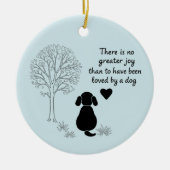 Dog Lover Joy Quote Keepsake Photo Ornament (Voorkant)