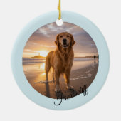 Dog Lover Joy Quote Keepsake Photo Ornament (Achterkant)
