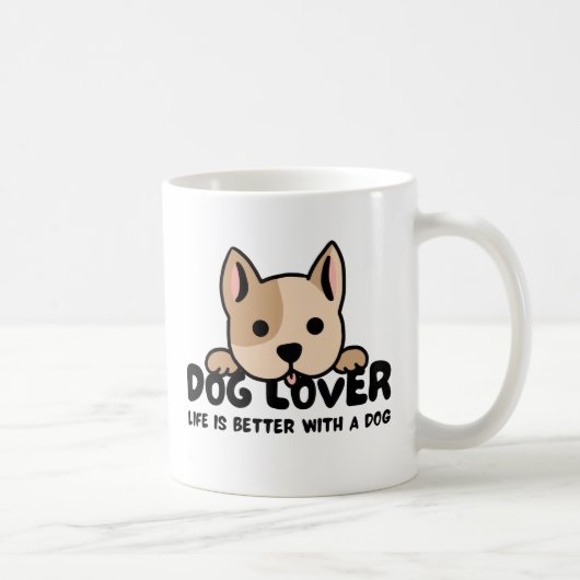Dog lover - Life is better with a dog Koffiemok (Rechts)