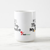 Dog Lover Mug – My Coffee My Dog My Peace Koffiemok (Center)