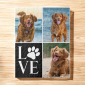 Dog Lover Name Photo Collage Custom Love Pet Legpuzzel
