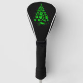 Dog Lover Paw Print Christmas Tree 5 Golfheadcover (Voorkant)
