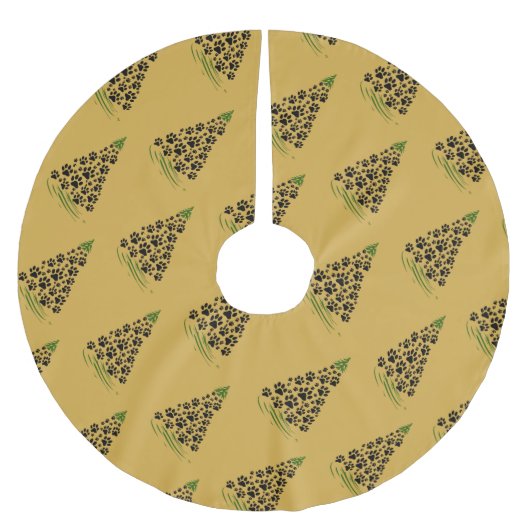 Dog Lover Paw Print Christmas Tree 6 Kerstboom Rok (Voorkant)