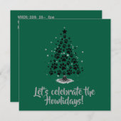 Dog Lover Paw Print Christmas Tree Kaart (Voorkant / Achterkant)