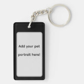 Dog Lover Paw Print Christmas Tree Sleutelhanger (achterkant)