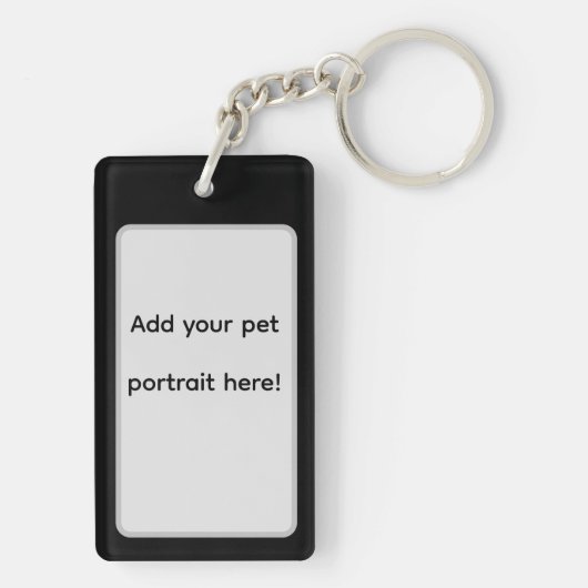 Dog Lover Paw Print Christmas Tree Sleutelhanger (achterkant)