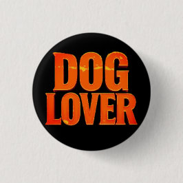 DOG LOVER RONDE BUTTON 3,2 CM