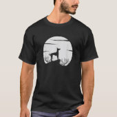 Dog Lover Silhouette with Scenic Moon and Nature S T-shirt (Voorkant)