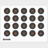 Dog Lover Simple Man Retro Sunset Ronde Sticker (Vel)