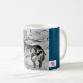 Dog Lover Tea Coffee Mug Cup, Husky Malamute Blue Koffiemok (Voorkant rechts)