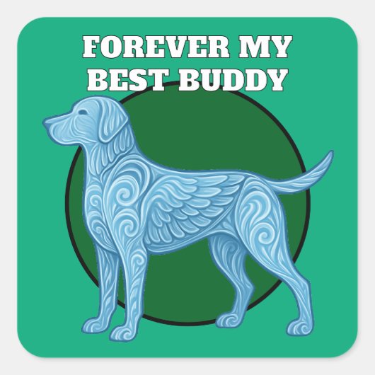 dog lover vierkante sticker (Voorkant)
