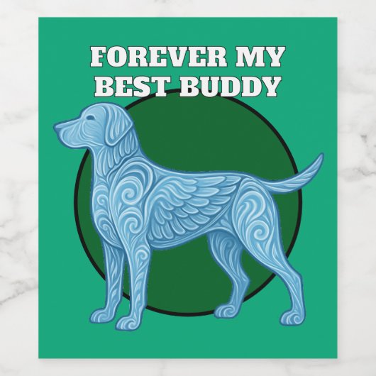 dog lover wijn etiket (Enkel label)