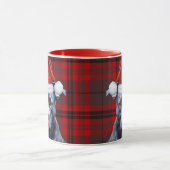 Dog Lover's Bluenose Pitbull Holiday Red Plaid Mok (Midden)