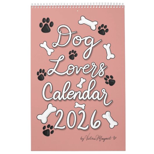 Dog Lovers Calendar 2026 | Hand Drawn Ilustrations Kalender (Hoes)