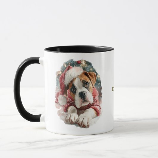 Dog Lovers Christmas Coffee Mug/Boxer Mok (Links)